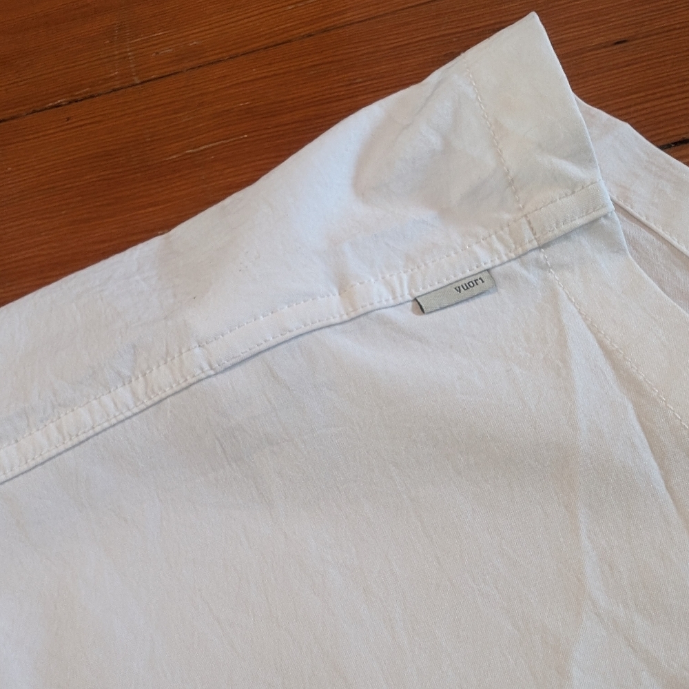 Vuori Manhattan Shirt Men Small S White Short Lightweight Stretch Button Up Flaw - Picture 5 of 7